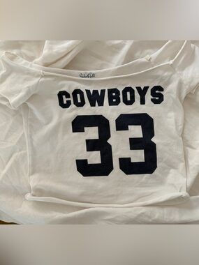 BRANDY MELVILLE / JOHN GALT off the shoulder cowboys 33 shirt. Worn once